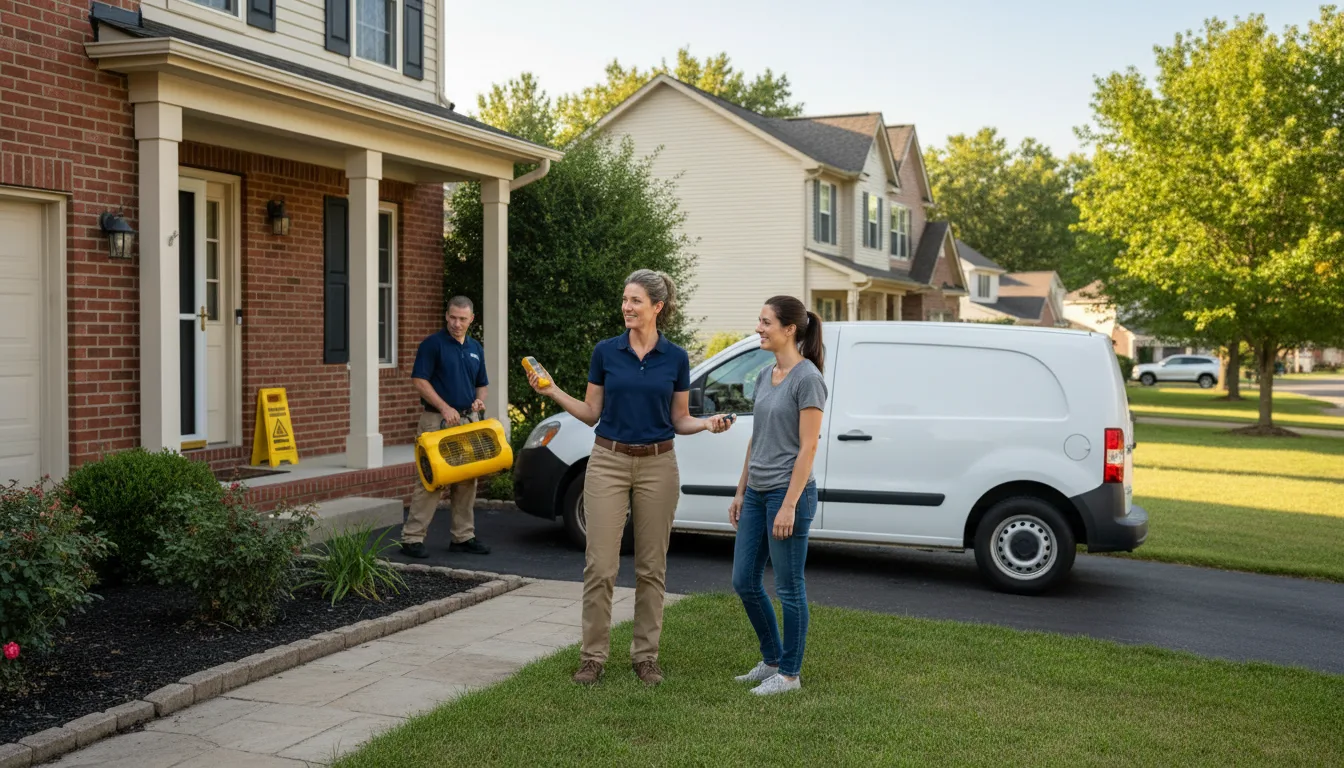 Residential water damage restoration in Castor, LA